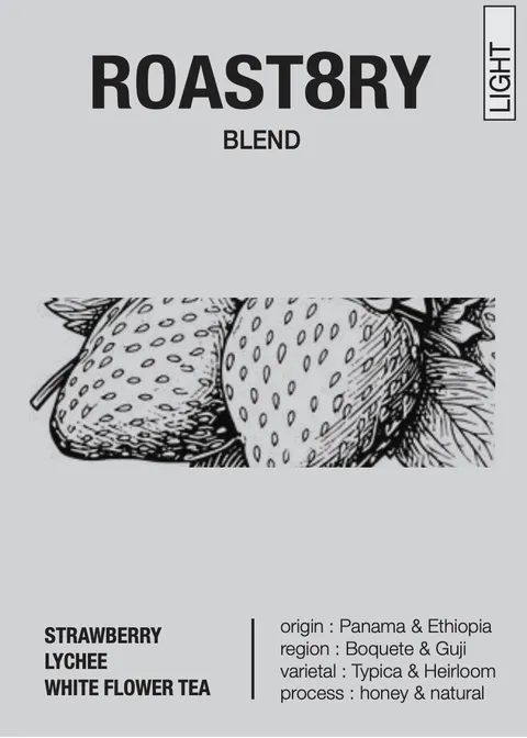 Roast8ry house blend — back of pack