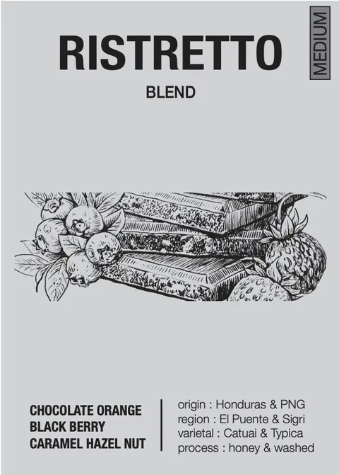 Roast8ry Ristretto blend — back of pack