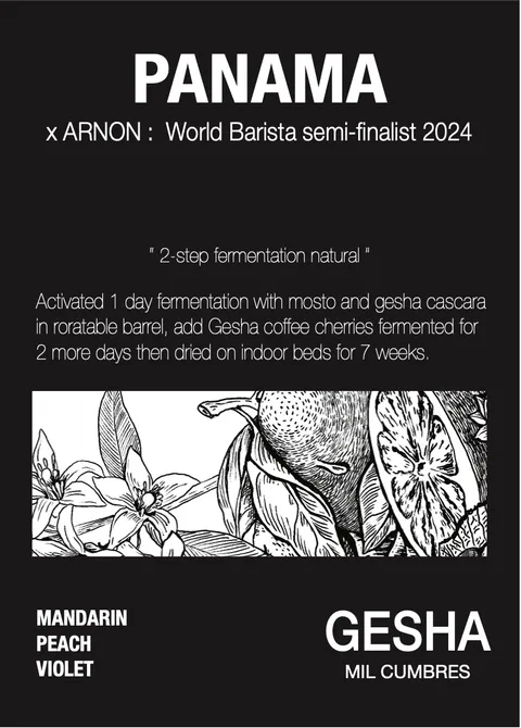 Roast8ry Panama Gesha high-end — back of pack